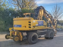 2012 Atlas 1604 KZW wheel excavator, rear three-quarter view