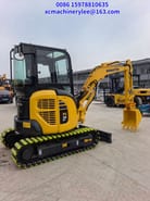 2024 Komatsu PC30MR mini excavator, rear three-quarter view