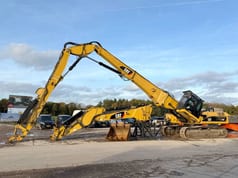 2011 Caterpillar 336D UHD demolition crawler excavator, side profile view