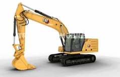 Caterpillar 320GC crawler excavator, side view Caterpillar 320GC crawler excavator, side view