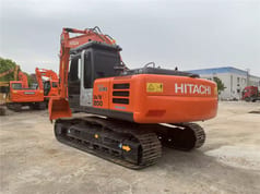 2023 Hitachi Zaxis 200 crawler excavator, rear three-quarter view