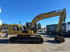 2019 Caterpillar 320 Next Generation crawler excavator, side view
