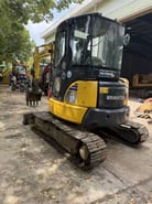 2012 Komatsu PC-55MR mini excavator, rear three-quarter view