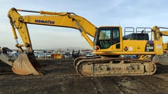 2022 Komatsu PC450 LC crawler excavator, side profile view