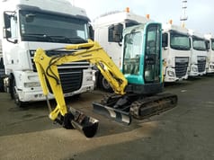 2012 Yanmar ViO25-4 mini excavator, front three-quarter view 2012 Yanmar ViO25-4 mini excavator, front three-quarter view