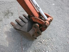 Hitachi EX26 mini excavator bucket and arm detail