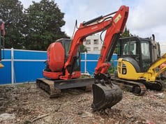 2018 Kubota KX155-3 mini excavator, side view