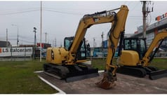 2019 Caterpillar 308E2CR crawler excavator, front three-quarter view