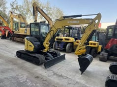 2024 Yanmar VIO55-6 mini excavator, front three-quarter view 2024 Yanmar VIO55-6 mini excavator, front three-quarter view
