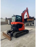 2021 Kubota U50-5 mini excavator, front three-quarter view