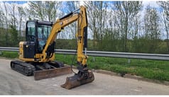2022 Caterpillar 303.5 crawler excavator, side view