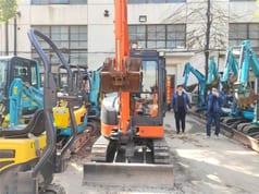 2023 Hitachi ZX30 mini excavator, front view