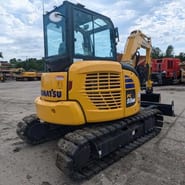 2015 Komatsu PC-55MR crawler excavator, rear three-quarter view