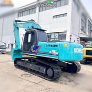 2020 Kobelco SK210LC-6E crawler excavator, rear three-quarter view