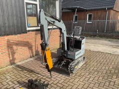 Colt KV13 mini excavator, front three-quarter view Colt KV13 mini excavator, front three-quarter view