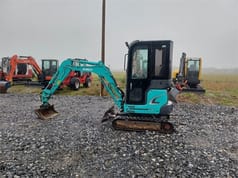 2018 Kobelco SK17SR-3 mini excavator, side view