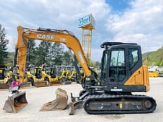 2018 CASE CX80C mini excavator, side view 2018 CASE CX80C mini excavator, side view