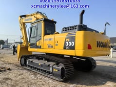 2024 Komatsu PC300LC crawler excavator, rear three-quarter view
