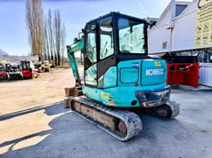 2016 Kobelco SK45SRX-6 crawler excavator, rear three-quarter view