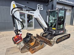 2021 Bobcat E35Z mini excavator, side view 2021 Bobcat E35Z mini excavator, side view