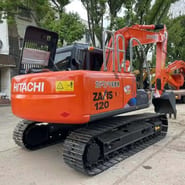 Hitachi ZAXIS 120 crawler excavator, rear three-quarter view