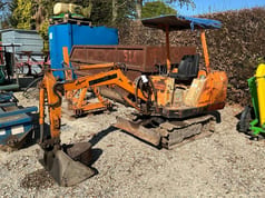 Komatsu mini excavator, side view