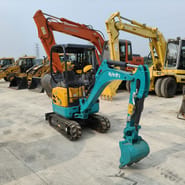 2023 Kubota U15 mini excavator, front three-quarter view