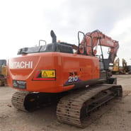 Hitachi Zaxis 210LC crawler excavator, rear three-quarter view