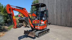 2022 Kubota U17-3 mini excavator, front three-quarter view