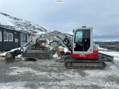 2017 Takeuchi TB153FR mini excavator side view