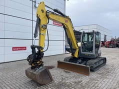 2017 Wacker Neuson EZ80 mini excavator, front three-quarter view