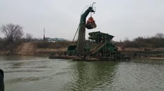 1981 ROHR AUSLEGERSCHWIMMBAGGER VOLLAUTOMATISCH amphibious excavator side view 1981 ROHR AUSLEGERSCHWIMMBAGGER VOLLAUTOMATISCH amphibious excavator side view