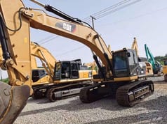 2023 Caterpillar 336D crawler excavator, front three-quarter view