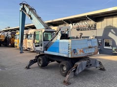 2012 Terex MHL 340 wheel excavator, rear three-quarter view