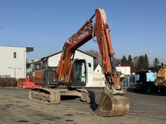 2021 Hitachi ZX210LC-6 crawler excavator, front three-quarter view 2021 Hitachi ZX210LC-6 crawler excavator, front three-quarter view