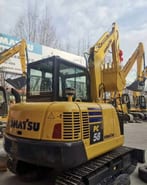 2025 Komatsu PC58 mini excavator rear three-quarter view