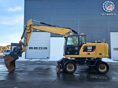 2018 Caterpillar M318F wheel excavator side view