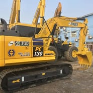 2019 Komatsu PC130 crawler excavator side view
