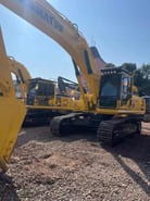 2023 Komatsu PC350-8 crawler excavator, front three-quarter view
