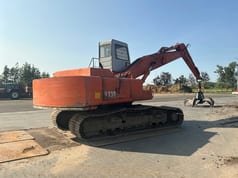 1996 Hitachi FH330LC3 crawler excavator, rear three-quarter view