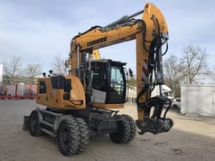 2023 Liebherr A918 Compact wheeled excavator, front three-quarter view