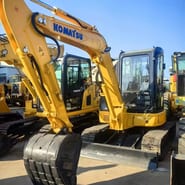 2020 Komatsu PC15 mini excavator, front three-quarter view 2020 Komatsu PC15 mini excavator, front three-quarter view