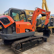 2022 Doosan DX60 crawler excavator, side view