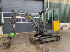 2019 Volvo EC20E mini excavator, side view