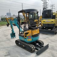 2019 Kubota U15 mini excavator, rear three-quarter view
