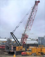 2016 Liebherr HS 8130 HD dragline, rear three-quarter view