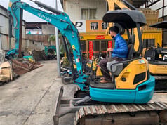 2018 Kubota U35-5 mini excavator, side view