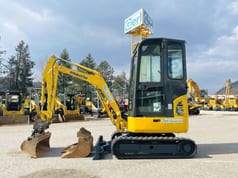 2014 Komatsu PC16R-3HS mini excavator, side view