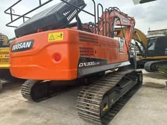 2020 Doosan DX300LC-9C crawler excavator rear three-quarter view