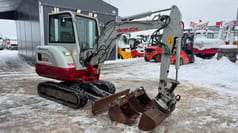 2017 Takeuchi TB230 mini excavator, side view
